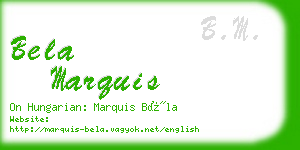 bela marquis business card